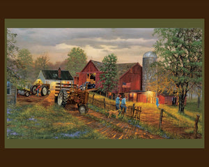 Farm "Americas Heartland" Panel Cotton Fabric