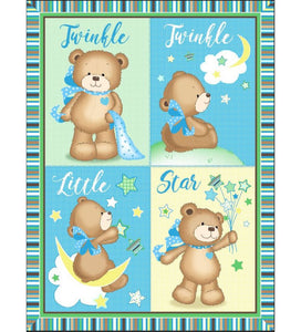 Twinkle Bear Baby Cotton Panel