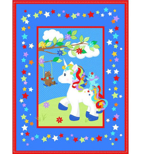 Unicorn 45"x36" Cotton Panel Fabric