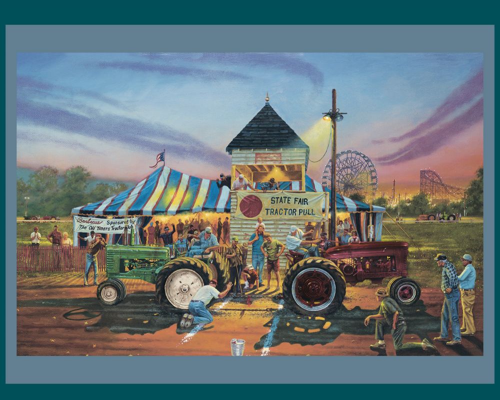 Farm For Top Honors Tractor Pull Panel Cotton Fabric