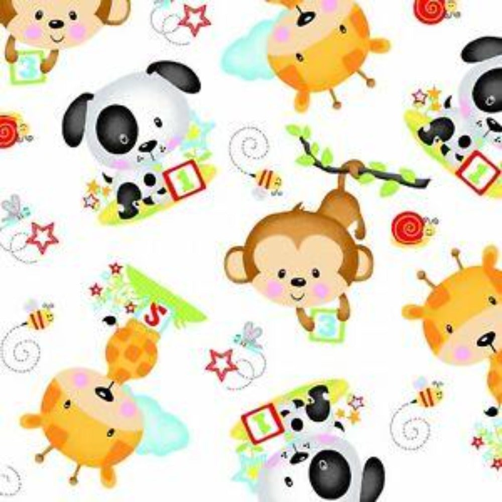 Baby Animals Comfy Flannel Fabric