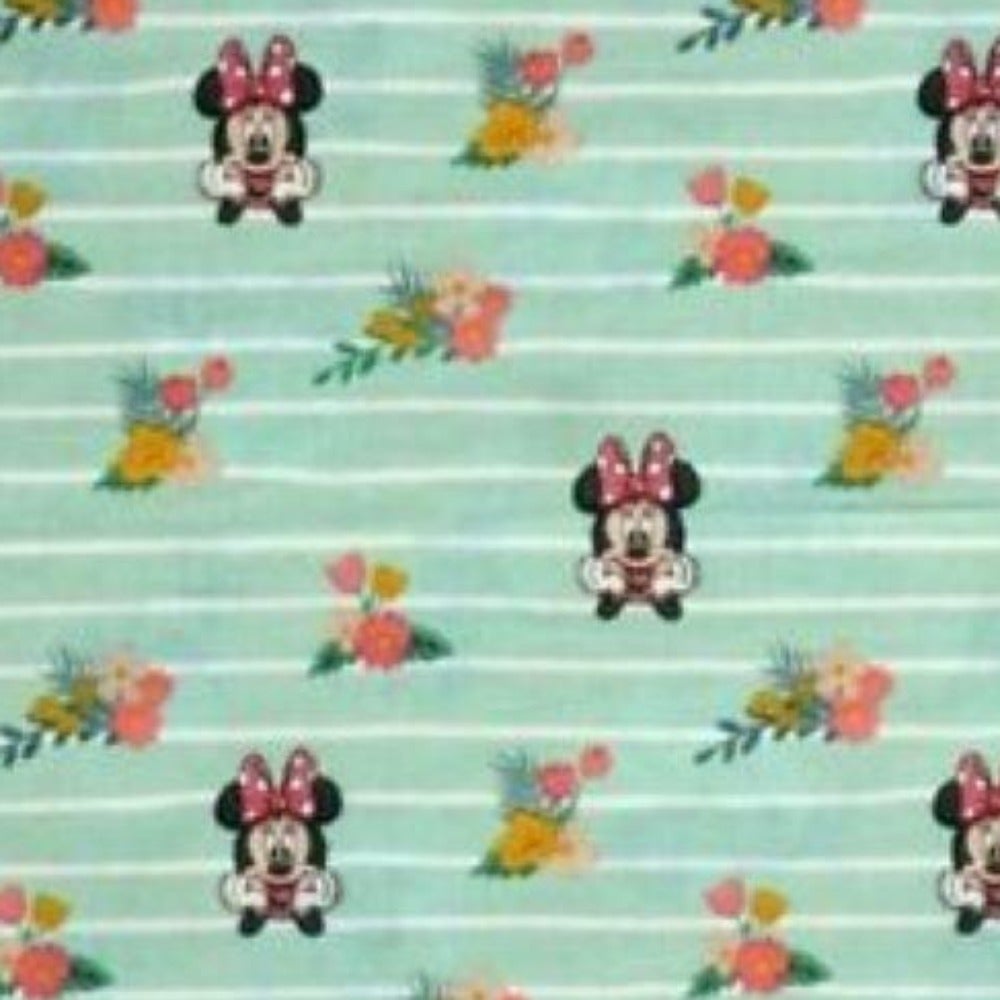 Minnie Mouse Stripe Cotton Fabric