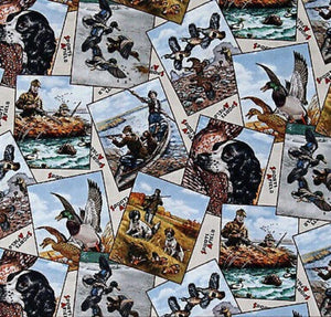 Hunting Dogs Sport AField Cotton Fabric