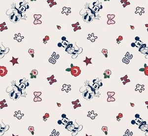 Disney Mickey and Minnie Mouse Icons Cotton Fabric