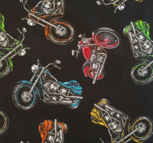 Motorcycle Coast to Coast Cotton Fabric