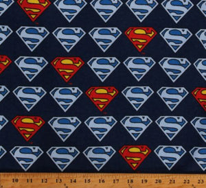 Superman Shield Flannel Fabric