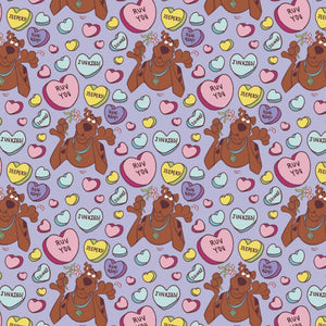 Scooby Doo Ruv You Cotton Fabric