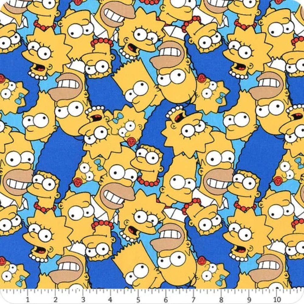 Simpsons Head Toss Cotton Fabric