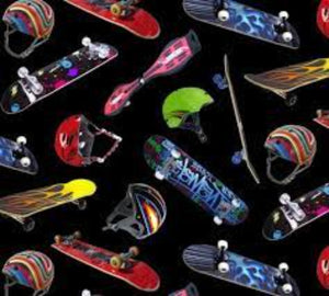 Sports Collection Skateboarding Cotton Fabric