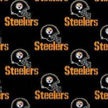 Load image into Gallery viewer, Handmade Valance or Curtain Panel Steelers
