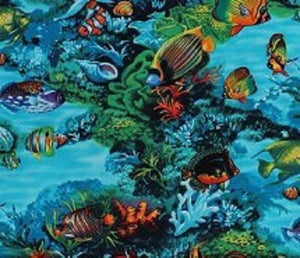 Wildlife Reef Cotton Fabric