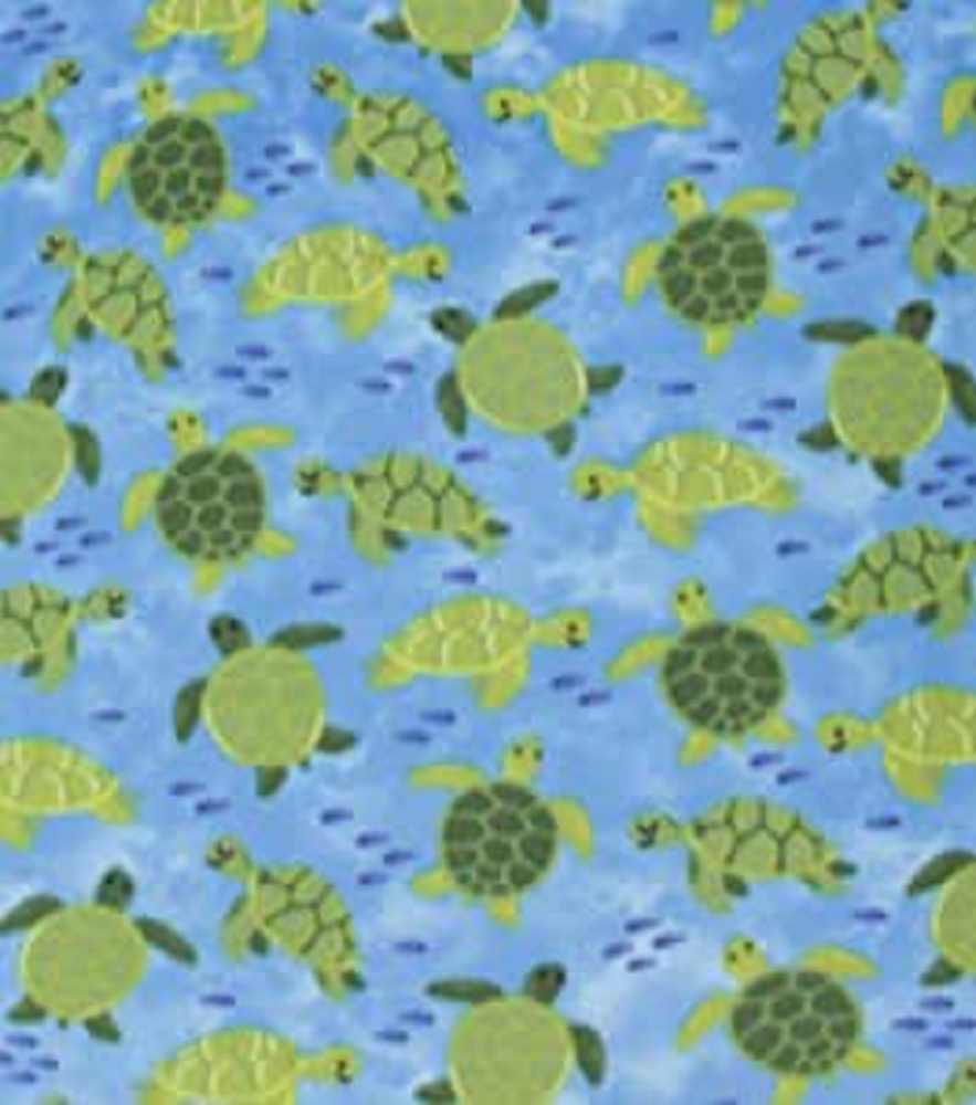 Turtles Fleece Fabric